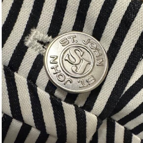 St. John Striped Straight Leg Pants 8 - Picture 5 of 8